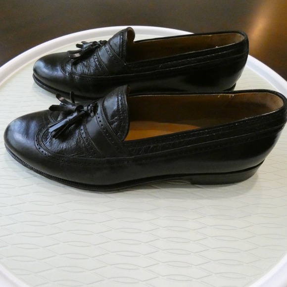 Johnston & Murphy Other - Johnston & Murphy Domani 6921 Men's Tassel Loafers Black Leather Wingtip Shoes